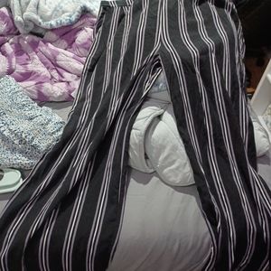 Black striped pants